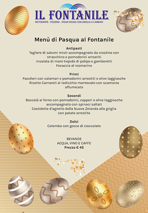 Promozione pranzo di Pasqua al Fontanile